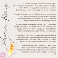 a poem with the words phoenix rising