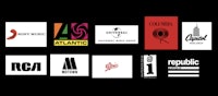 a collection of logos for various music labels