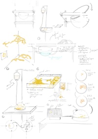 a sketch of a design for a kitchen