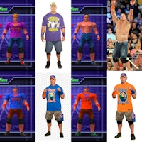 wwe wrestlers in different poses