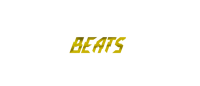 a black background with the word beats on it