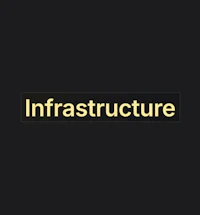a black background with the word'infrastructure'on it