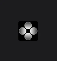 a black square with four circles on it