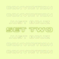 a green background with the words'set two'on it