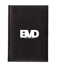 a black notebook with the word bad on it