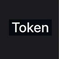 the token logo on a black background