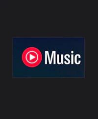 the music player logo on a black background