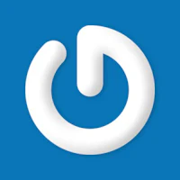 a white power button on a blue background