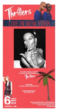 a poster for the thrillers live in new york