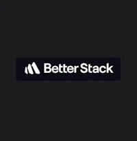 better stack logo on a black background