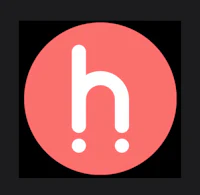 a pink circle with the letter h on it