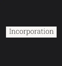 the word corporation on a black background