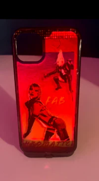 a phone case with a picture of a woman on it