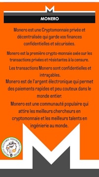 a poster with the words monero on it