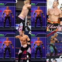 wwe wrestlers are shown in different poses