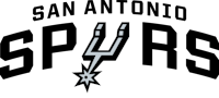 the san antonio spurs logo on a black background