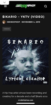 sikaro - lyrical cocaine - iphone