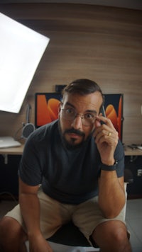 a man holding a cell phone