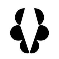 a black and white logo of a flower