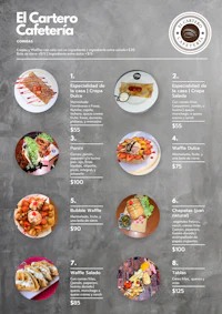 el cartero cafeteria infographic