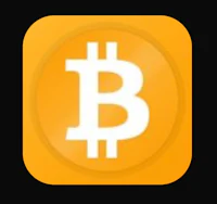 a bitcoin icon on an orange background