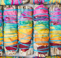 rainbow colored sage smudge sticks