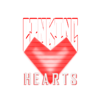 linkin hearts logo on a black background