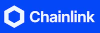 the chainlink logo on a blue background