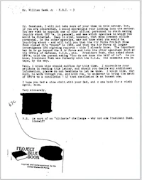 a black and white document with an image of a letter