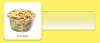 a picture of a pizza salad in a plastic container