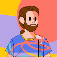 a cartoon of a man with a beard and a beard