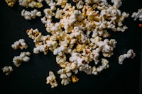 popcorn on black panel