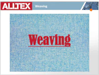 a picture of the word weaving on a blue background