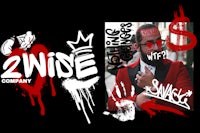 a man in a suit and a man in a red suit