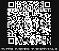 a white qr code on a black background