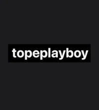 topplayboy logo on a black background