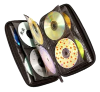 a cd case with several cds in it