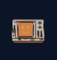 a tv with a smiley face on it