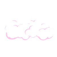 a pink and white cloud on a black background