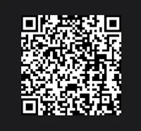 a qr code on a black background