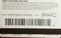 the back of a gift card with a barcode on it