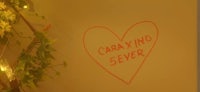 a wall with a heart written on it