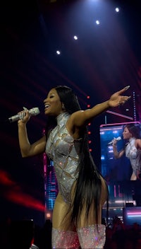 nicki minaj performs on stage at the mtv music awards