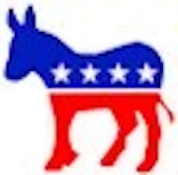 a donkey logo with stars on it