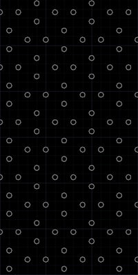 a black and white pattern of circles on a black background