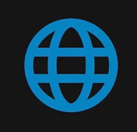 a blue globe on a black background