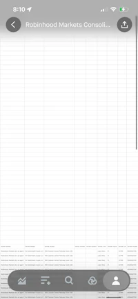 a screenshot of a spreadsheet on an iphone