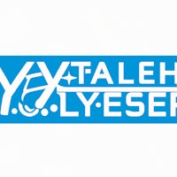 a blue and white logo with the words yatalh lyser