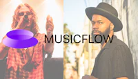 a man in a hat and a man in a hat with the word musicflow