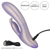 a purple sex toy with a cord attached to it
